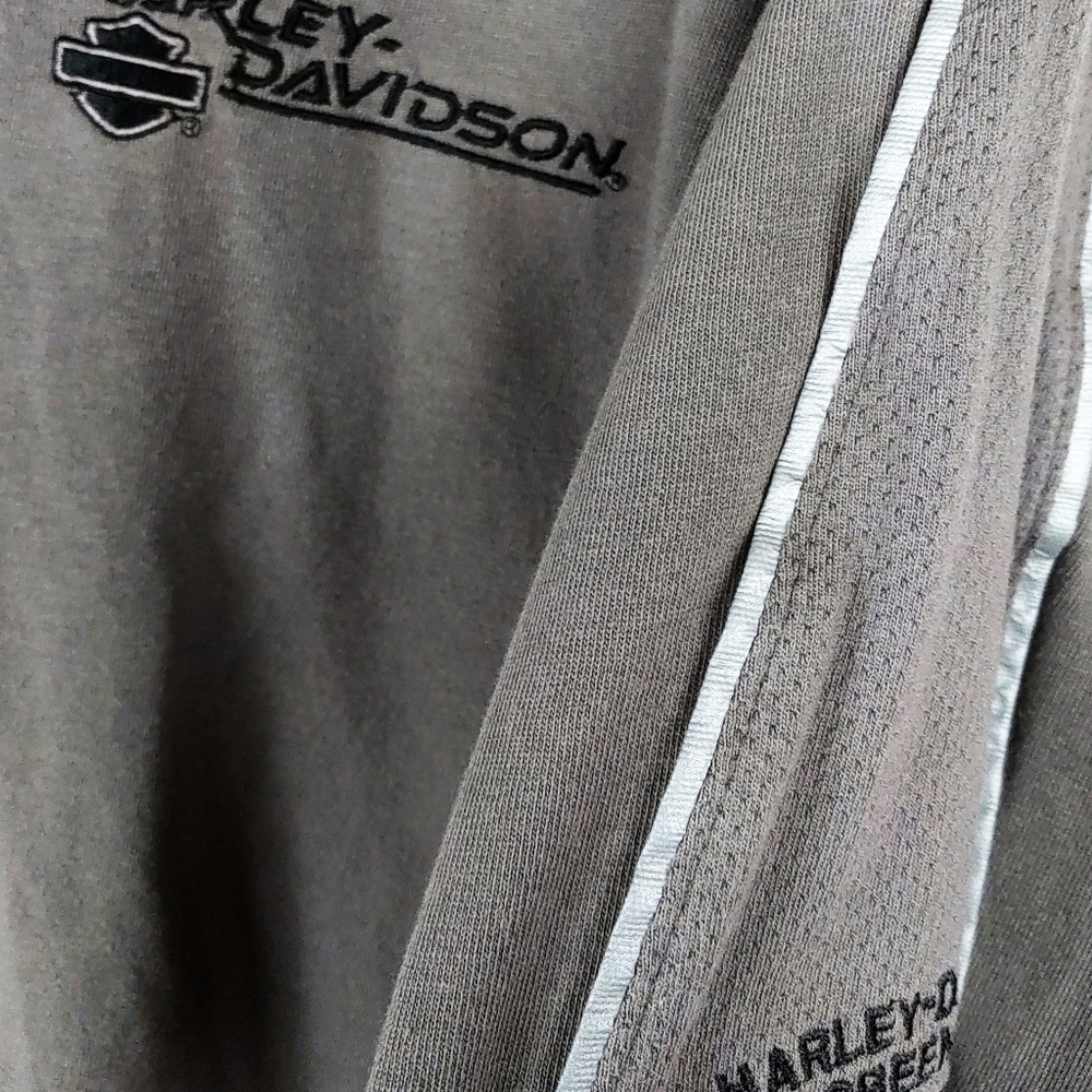 Harley Davidson Mens 2XL Brown SSlv Button Shirt - Picture 6 of 7
